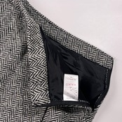 le coq sportif GOLF ルコックスポーツ ゴルフ ヘリンボーン ラップスカート 9/ブラック×ホワイト ウール混 レディース