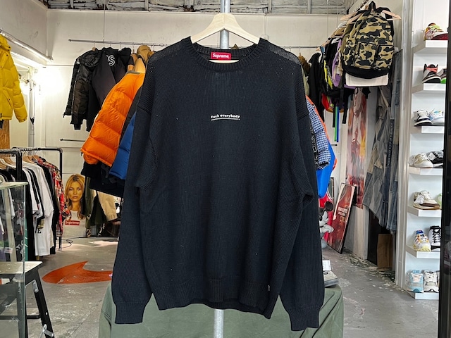 Supreme FUCK EVERYBODY SWEATER BLACK XL 10661