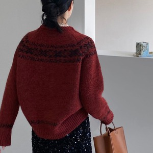 fair isle knit pullover　J00206