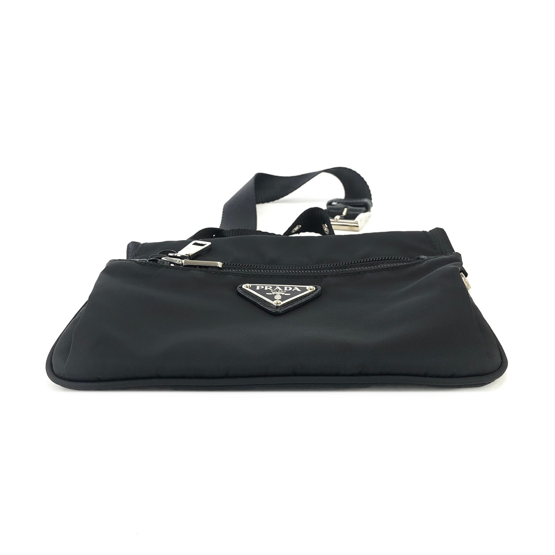 PRADA プラダ ロゴプレート ナイロン×レザー BM0016 ウエスト PRADA プラダ ロゴプレート ナイロン×レザー BM0016 ウエスト