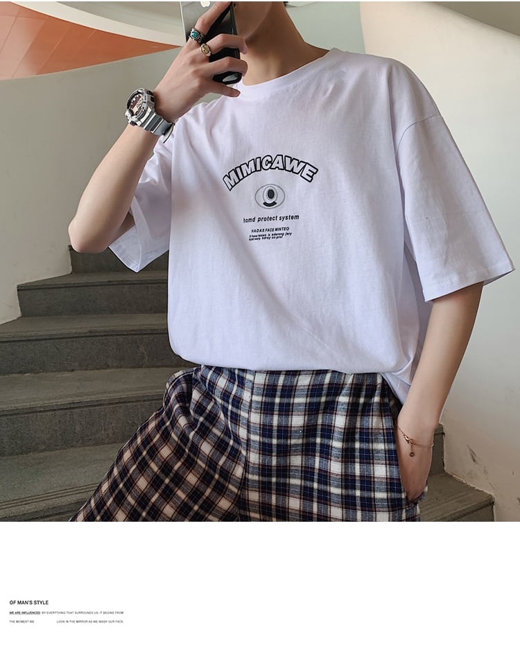 全2色 Tシャツ カットソー プリント カジュアル おしゃれ