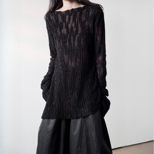 sheer side slit tops / l0848