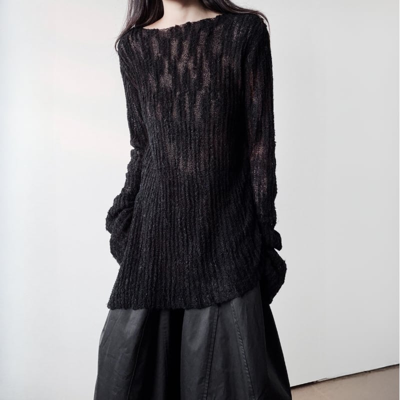 sheer side slit tops / l0848