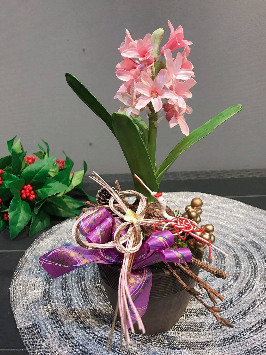 makiさま売約済み 〈菊large・Jellyfishな花〉ヌーディピンクIK