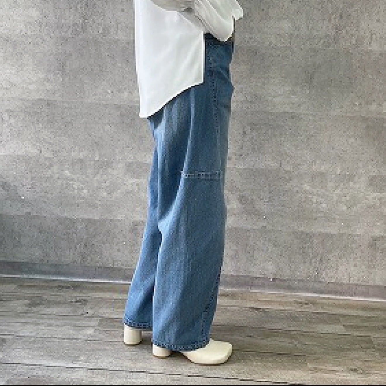 アンナケリー Annakerry 切り替えコクーンブルーデニムパンツ | Sister アンナケリー Annakerry 切り替えコクーンブルーデニムパンツ | Sister