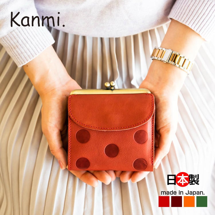 kanmi. がま口 財布 レディース カンミ かぶせ キャンディルーフ ...