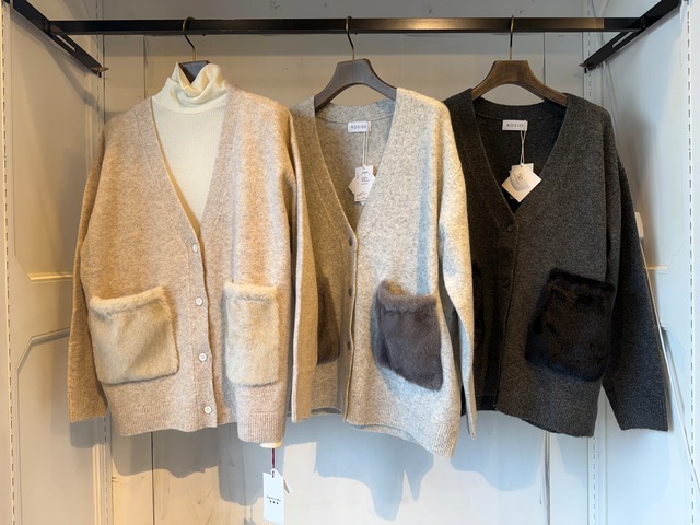 ポケットファーカーディガン【rosiee】