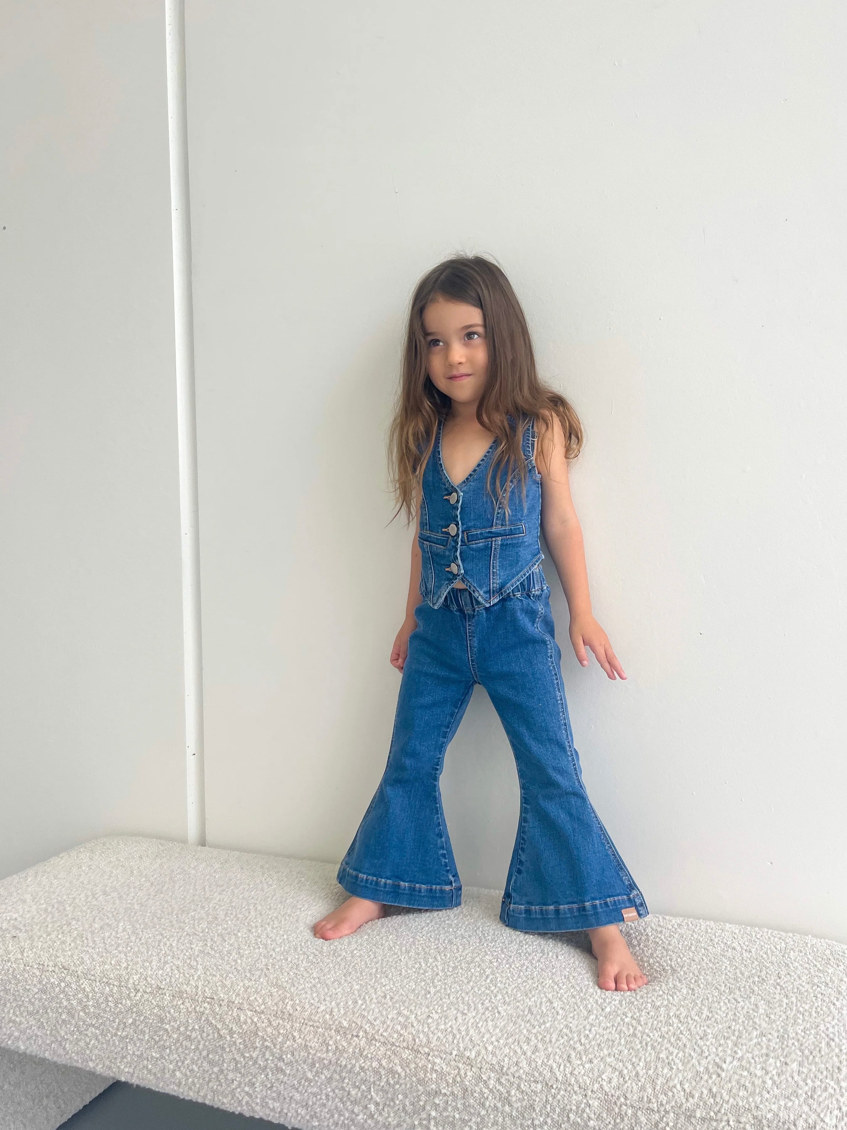 TWIN COLLECTIVE】Farrah Flare Jean - Western Blue | RIRIBELL