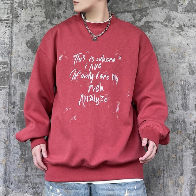 レタープリントスウェットシャツ 2カラー 11268