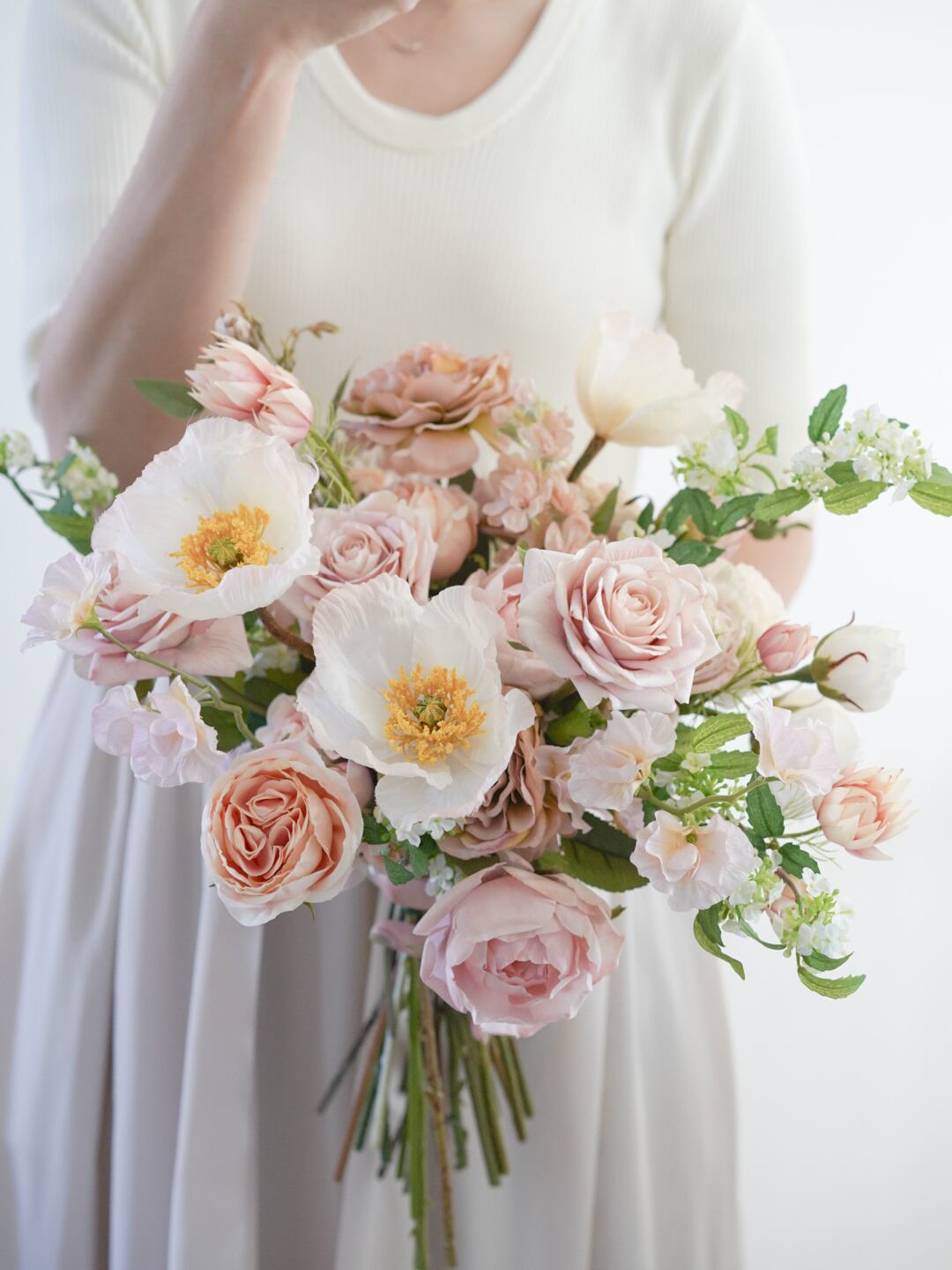 〈完成品販売ブーケ〉Nuance pink artificial flower bouquet