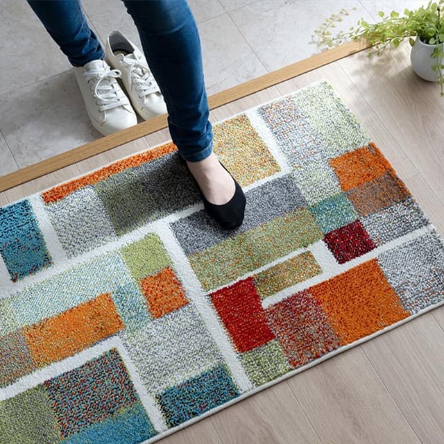 玄関マット フォレスタ GN 59X90 59×90cm ラグマット カーペット ラグ 絨毯 マット
