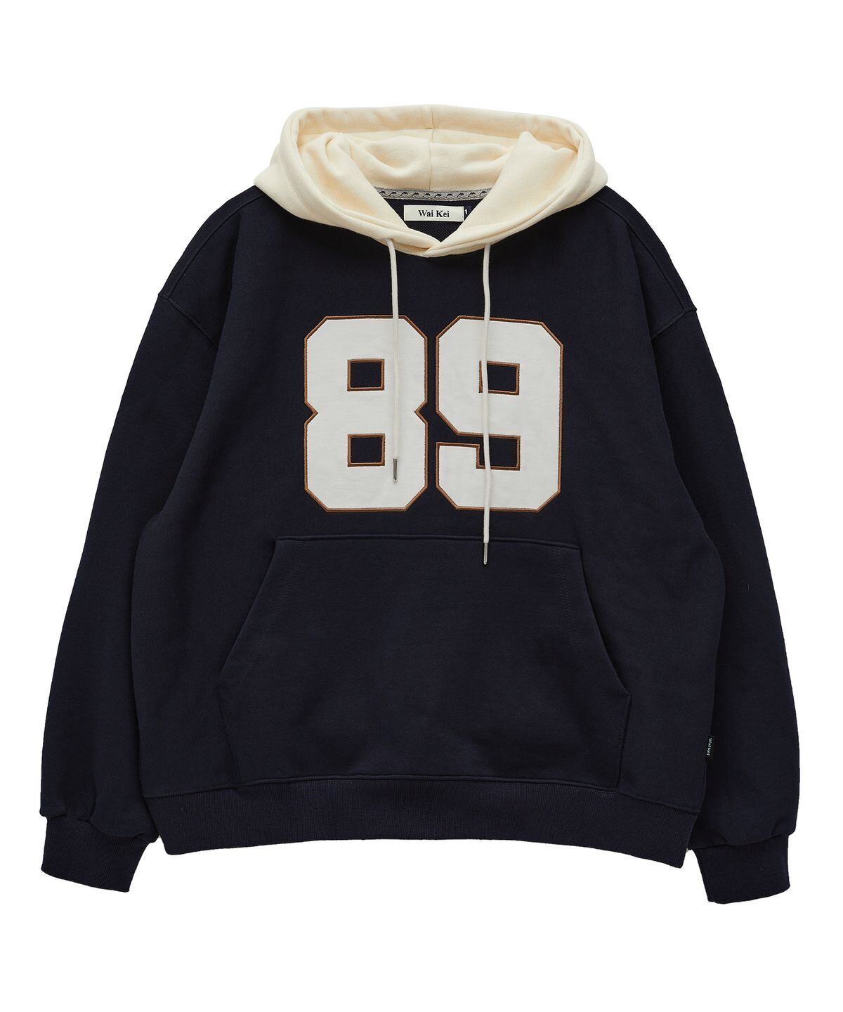 ★Wai Kei★ Logo typography hoodie navy YK22WTS01 今だけセール!☆TXT スビン 着用!!【WAIKEI】Color block 89