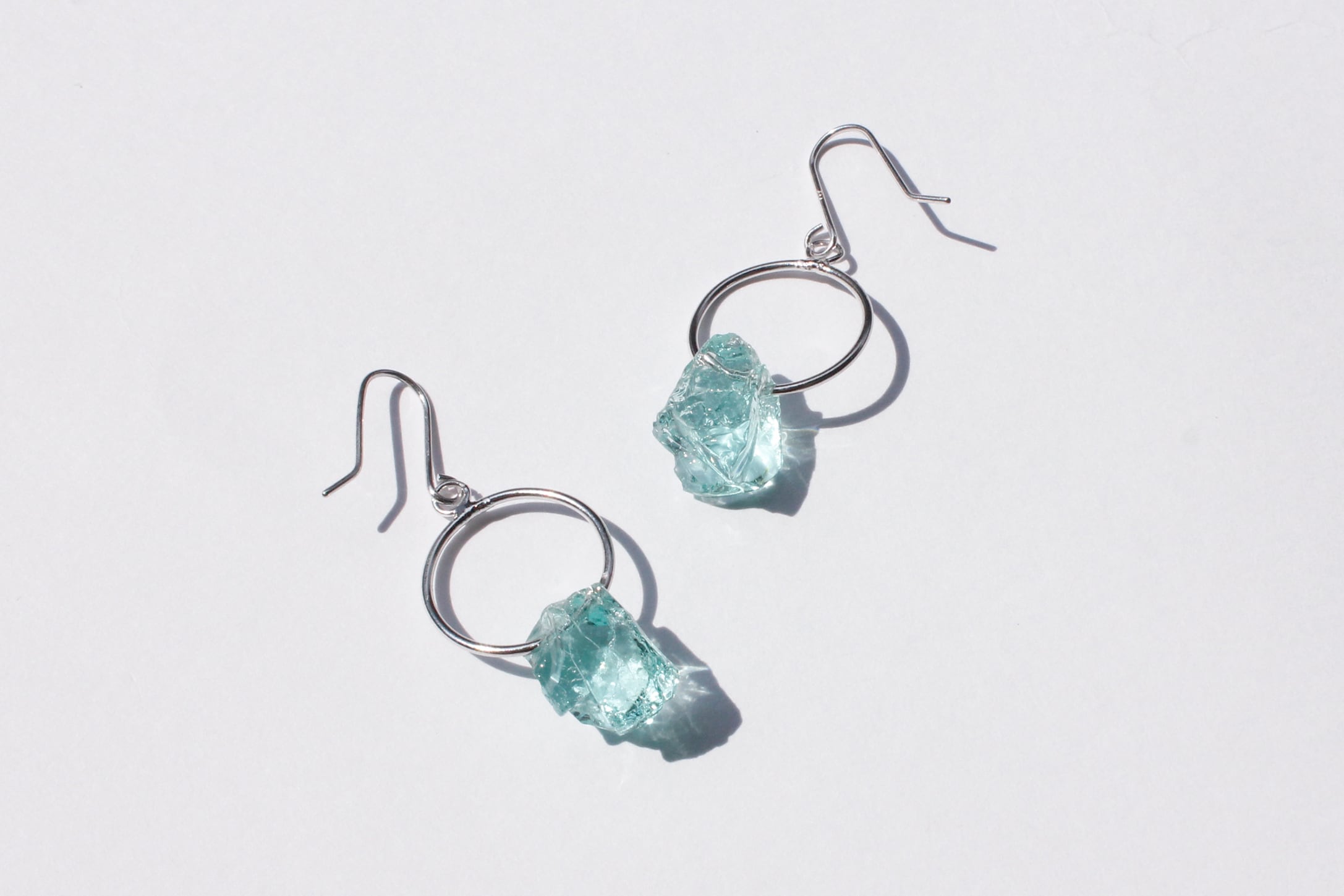 イヤリング交換可能】FRAGMENT green | ON glass jewelry