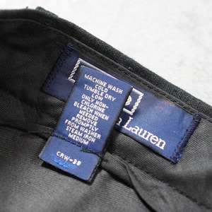 Polo by Ralph Lauren LINEN trousers "BLACK" W32L30 古着