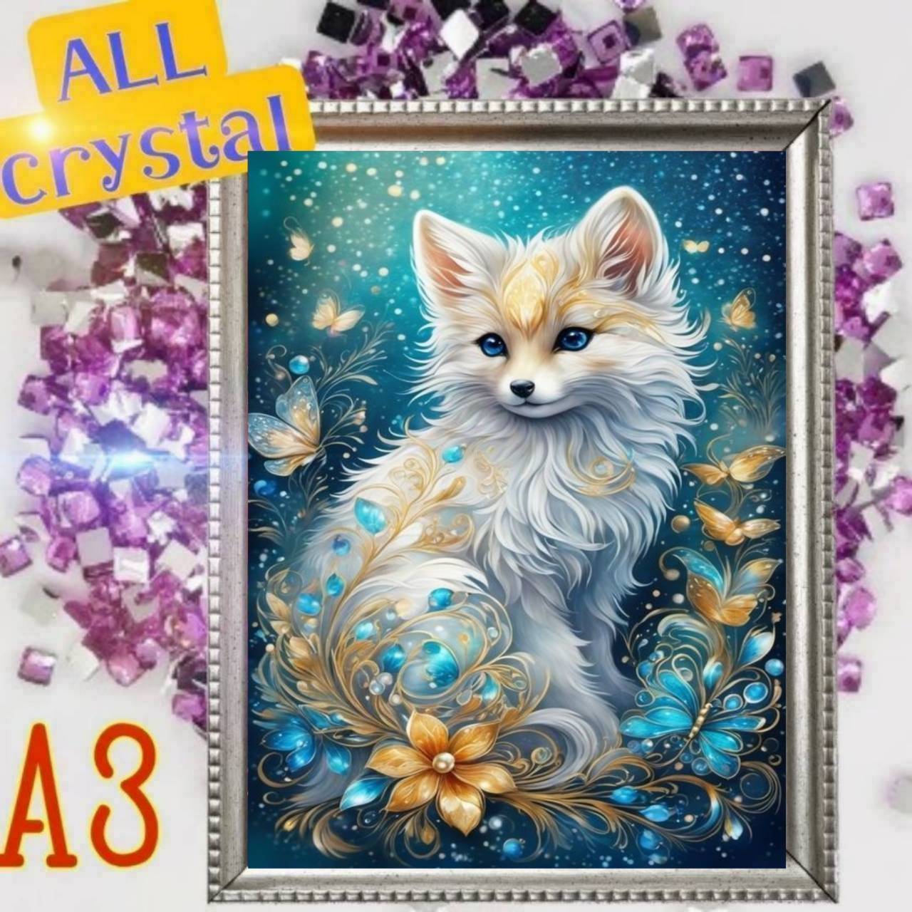 ALLクリスタルビーズ☆四角ビーズ【crystal-68】A3サイズ☆ダイヤモンドアート