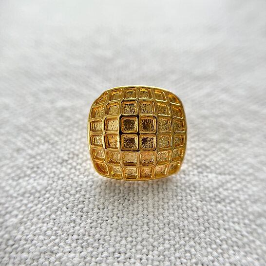 フランス 立体チェックゴールド 17㎜