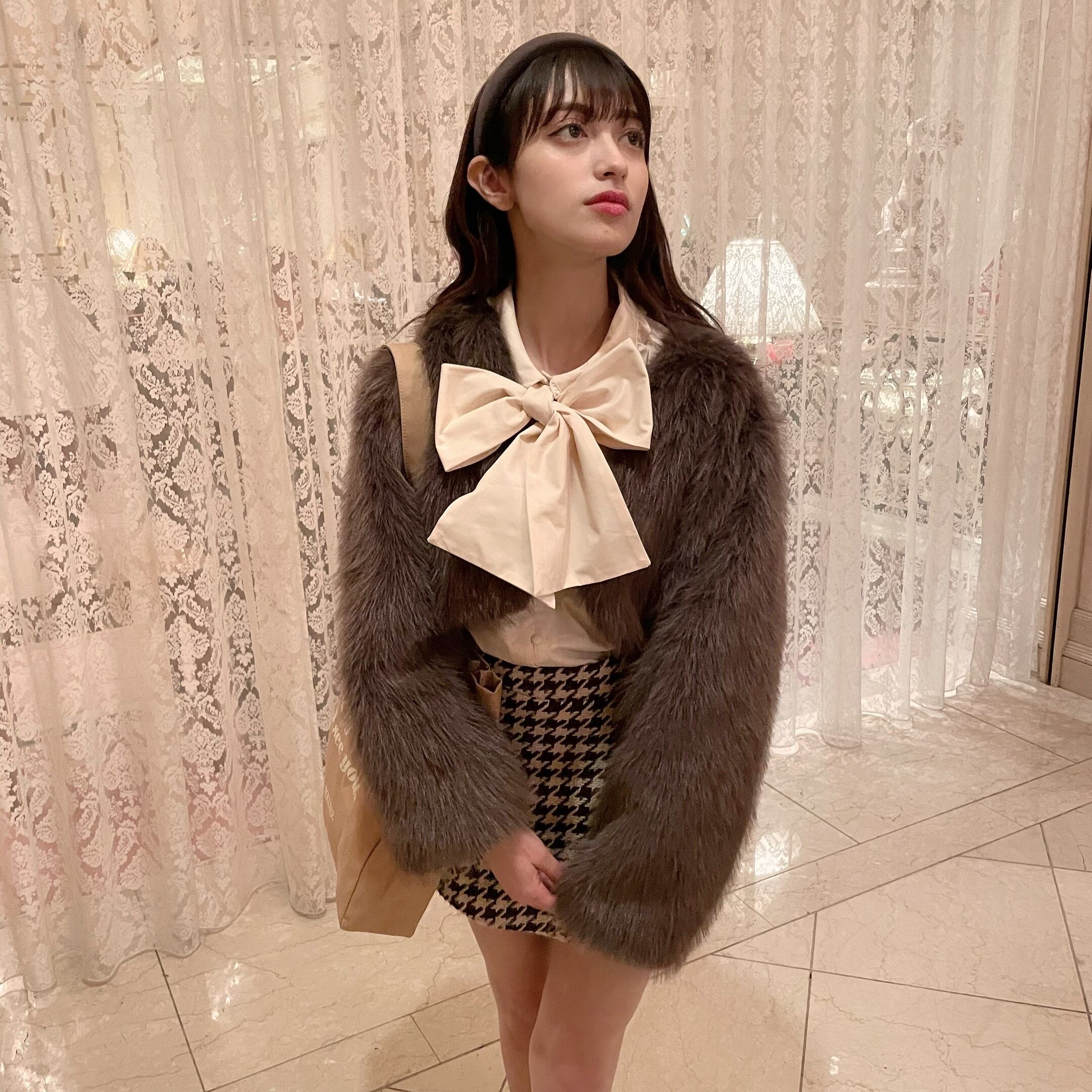 meltie 2way ribbon tie blouse