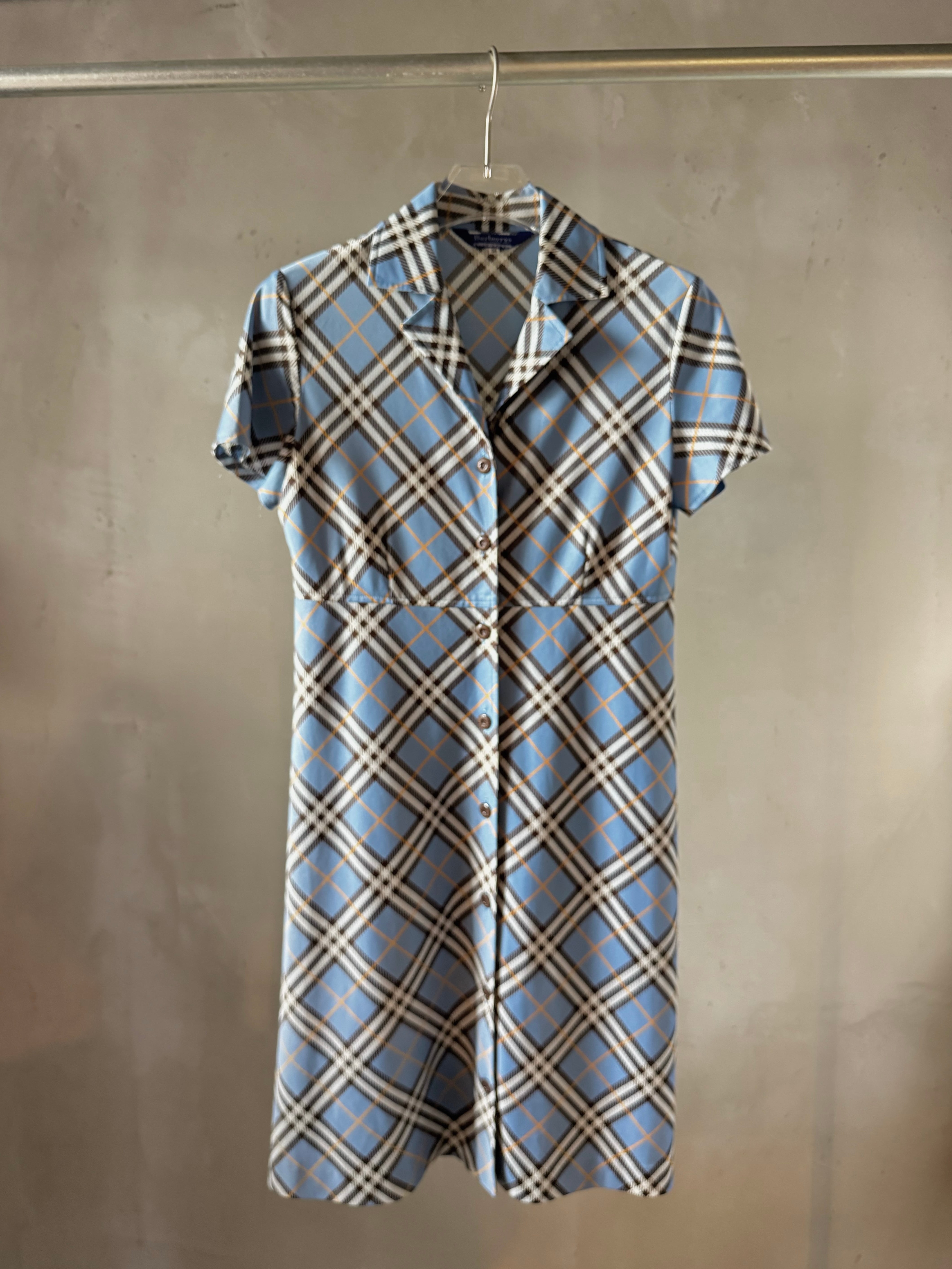 Burberry blue shirt dress