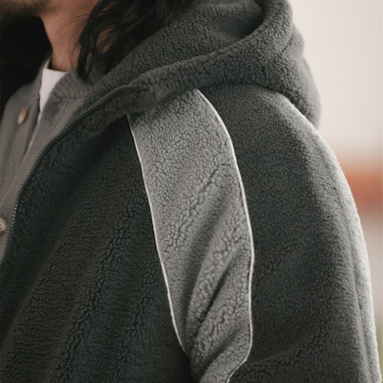 ツートーン ボアフーディ ジャケット K5521 - 6