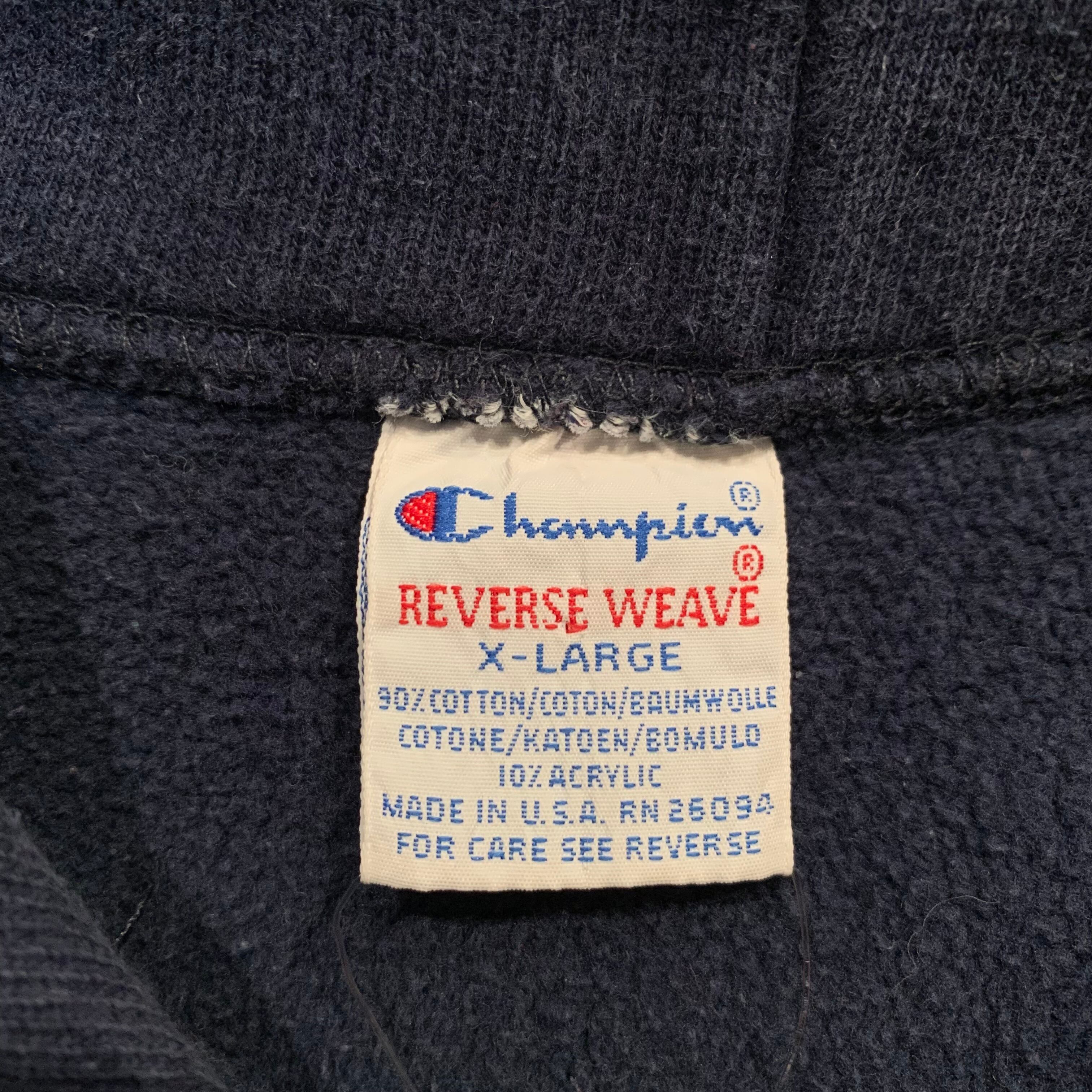 専用 90s USA製 REVERSE WEAVE LARGE ペンキ ネイビー