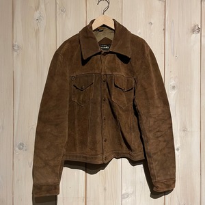 【a.k.a.C.a.k.a】"70's" "Schott" Brown Color Vintage Loose Suede Tracker Leather Jacket