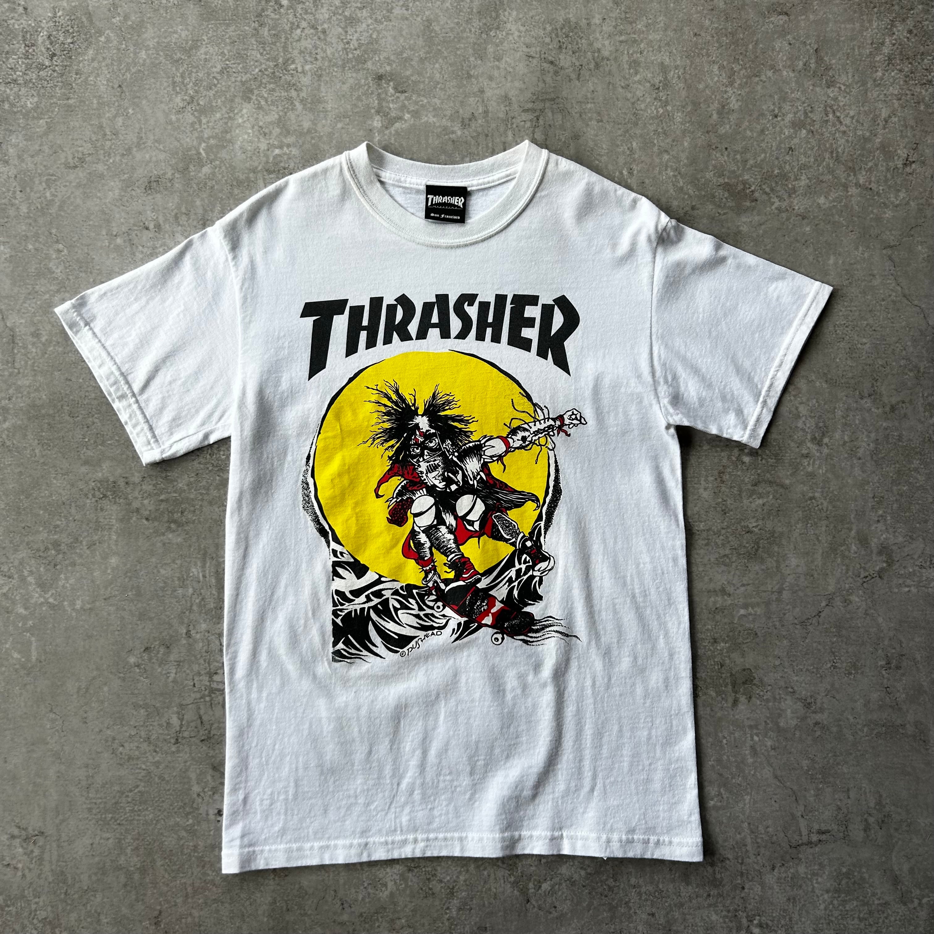 80s thrasher パーカー/フーディー USA製 L グレー×ブルー | 東京準備室
