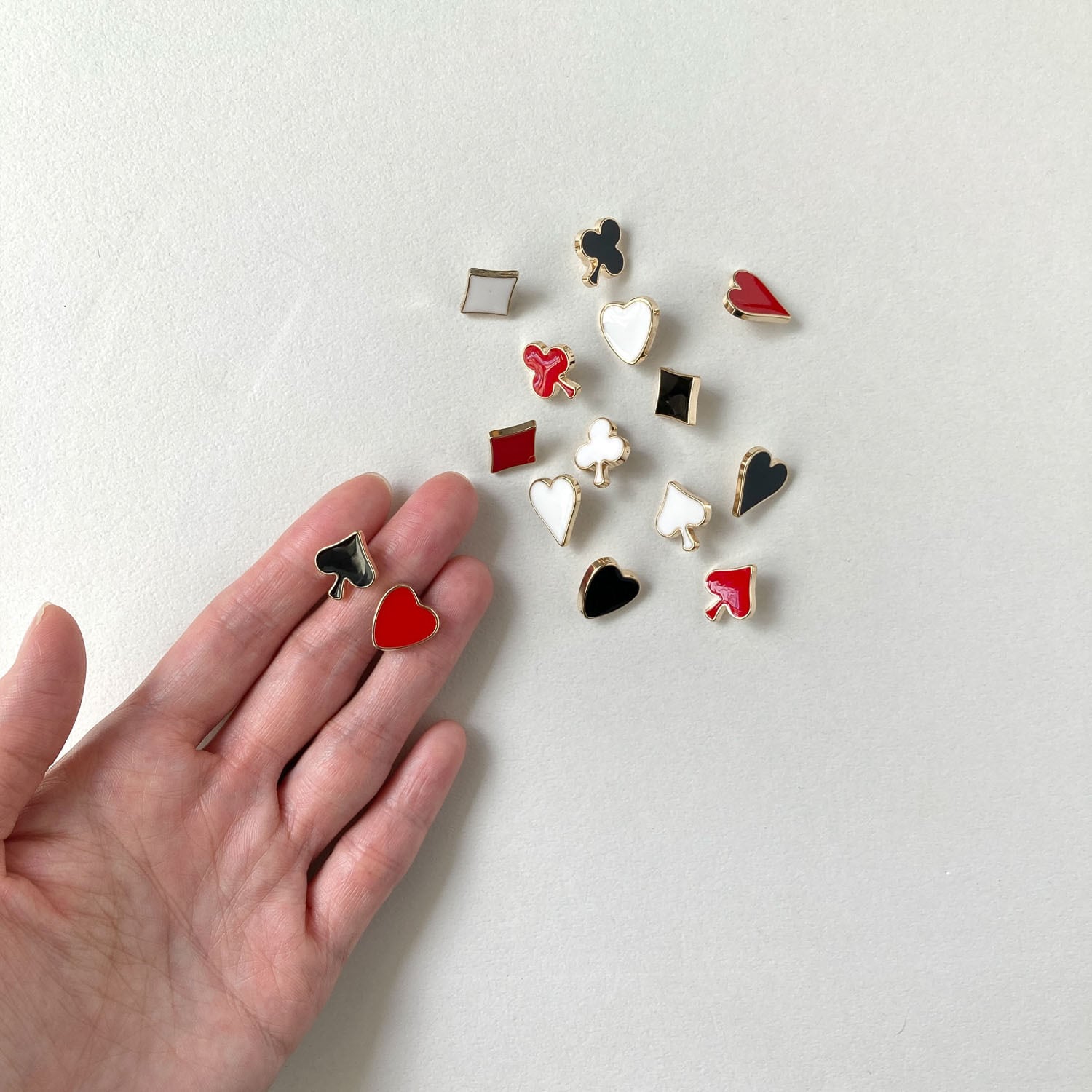 トランプマークのエポカラーボタン（13~15mm） | Dua-アクセサリー