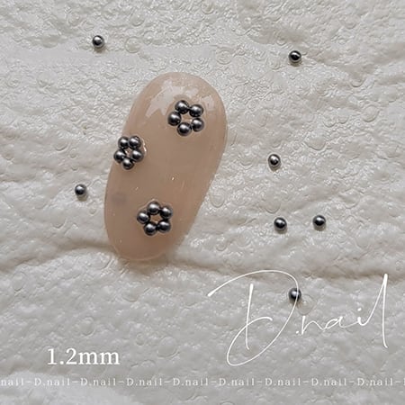 D.nail ビジューパール 1.2mm【単品】ナチュラル/ホワイト/グレー