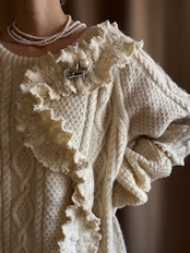 frill design volume remake knit-5131-1