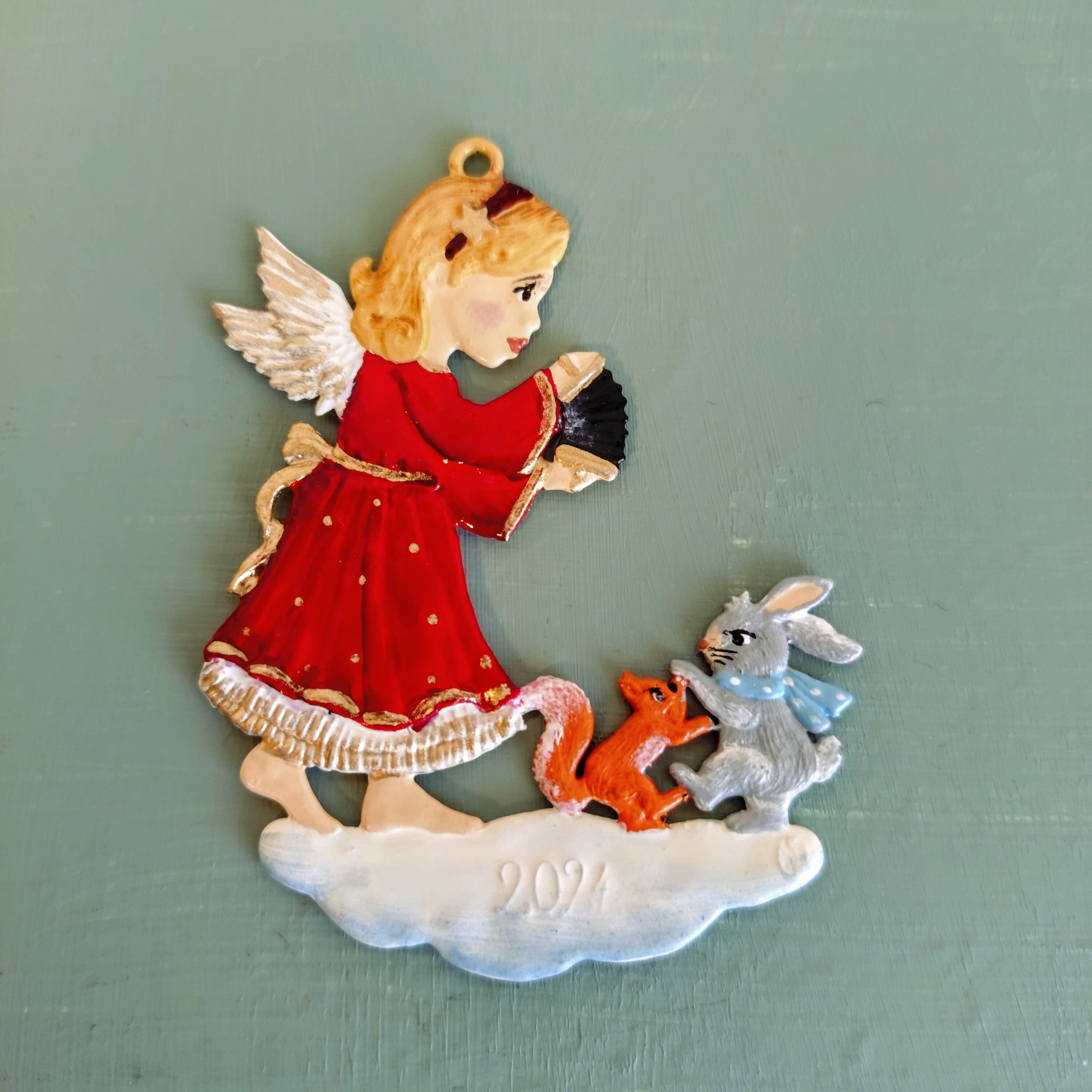 ツリーを運ぶ天使 錫飾り | POLKA ドイツ工芸品