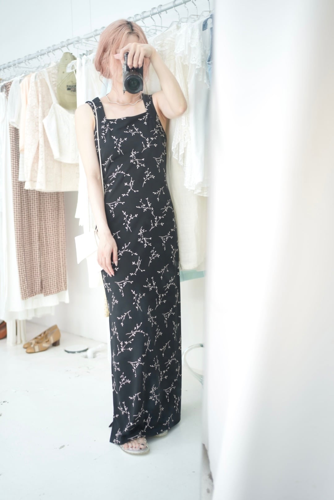 back ribbon dress