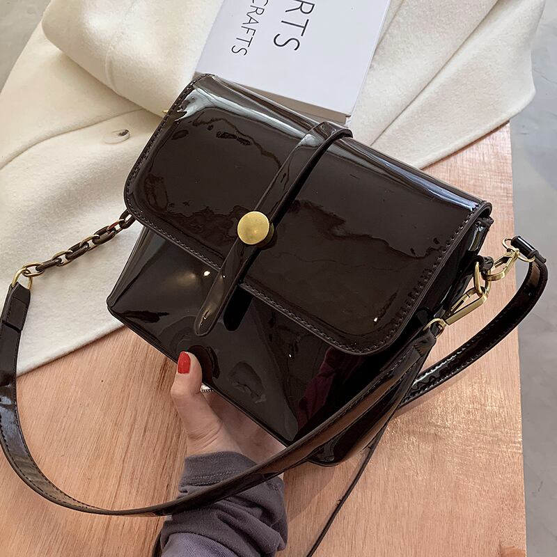 シングル スクウェア メッセンジャーバッグ 手作りハンドバック6452287889