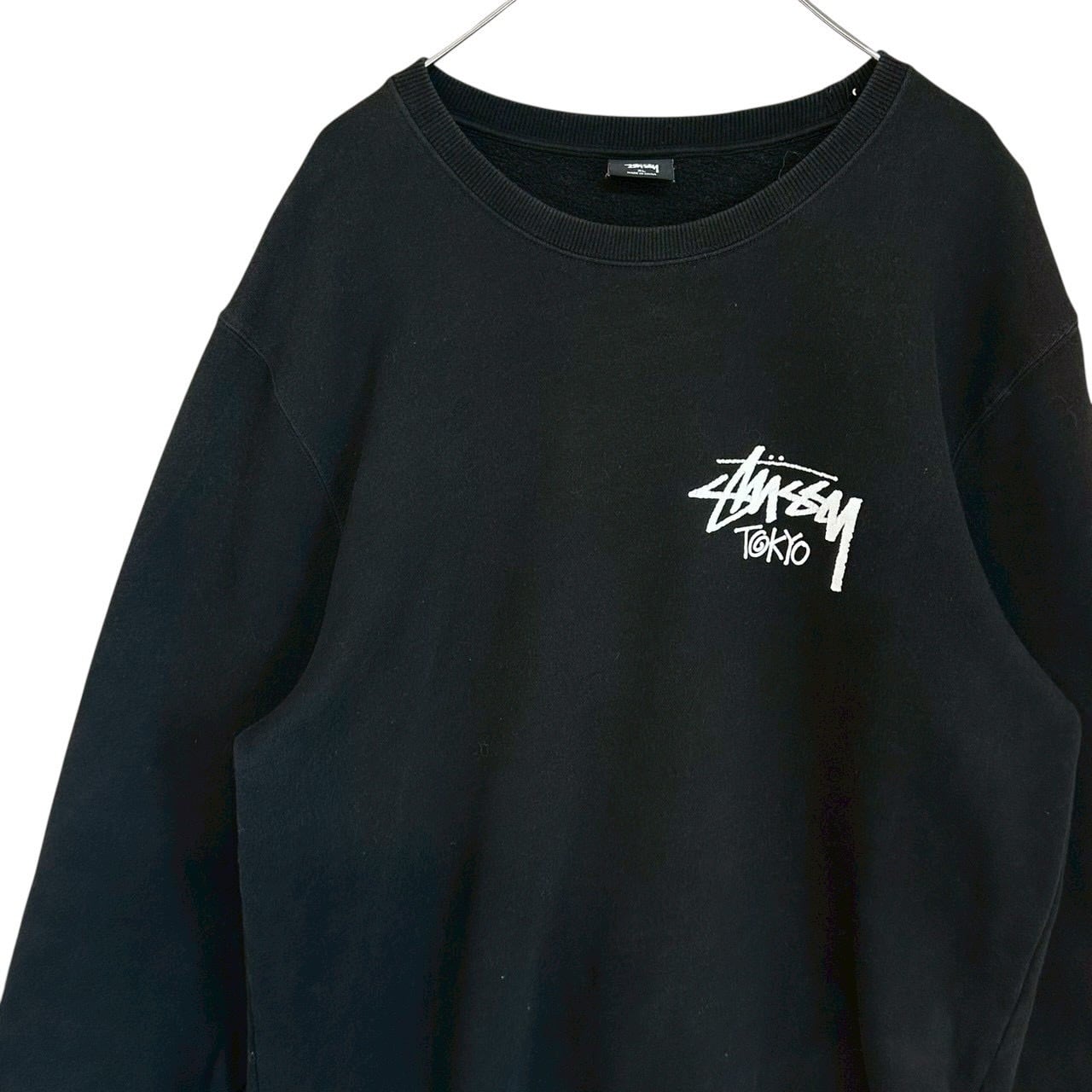 stussy ステューシー Tシャツ L ボーダー 刺繍ロゴ ワンポイントロゴ