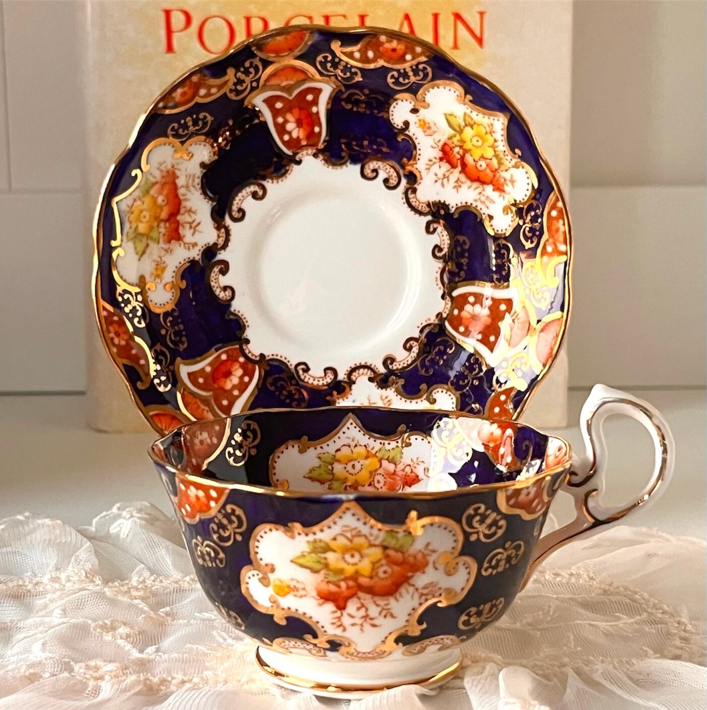 ロイヤルアルバート 紺色の伊万里柄(719535) カップ＆ソーサー