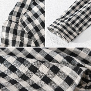 【M-3XL】Fine Check Long Sleeve Shirt / ファイン チェック 長袖 シャツ