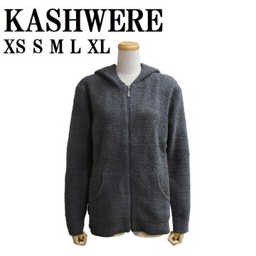 kashwere カーディガン ネイティブ ショールカラー フリース グレー 