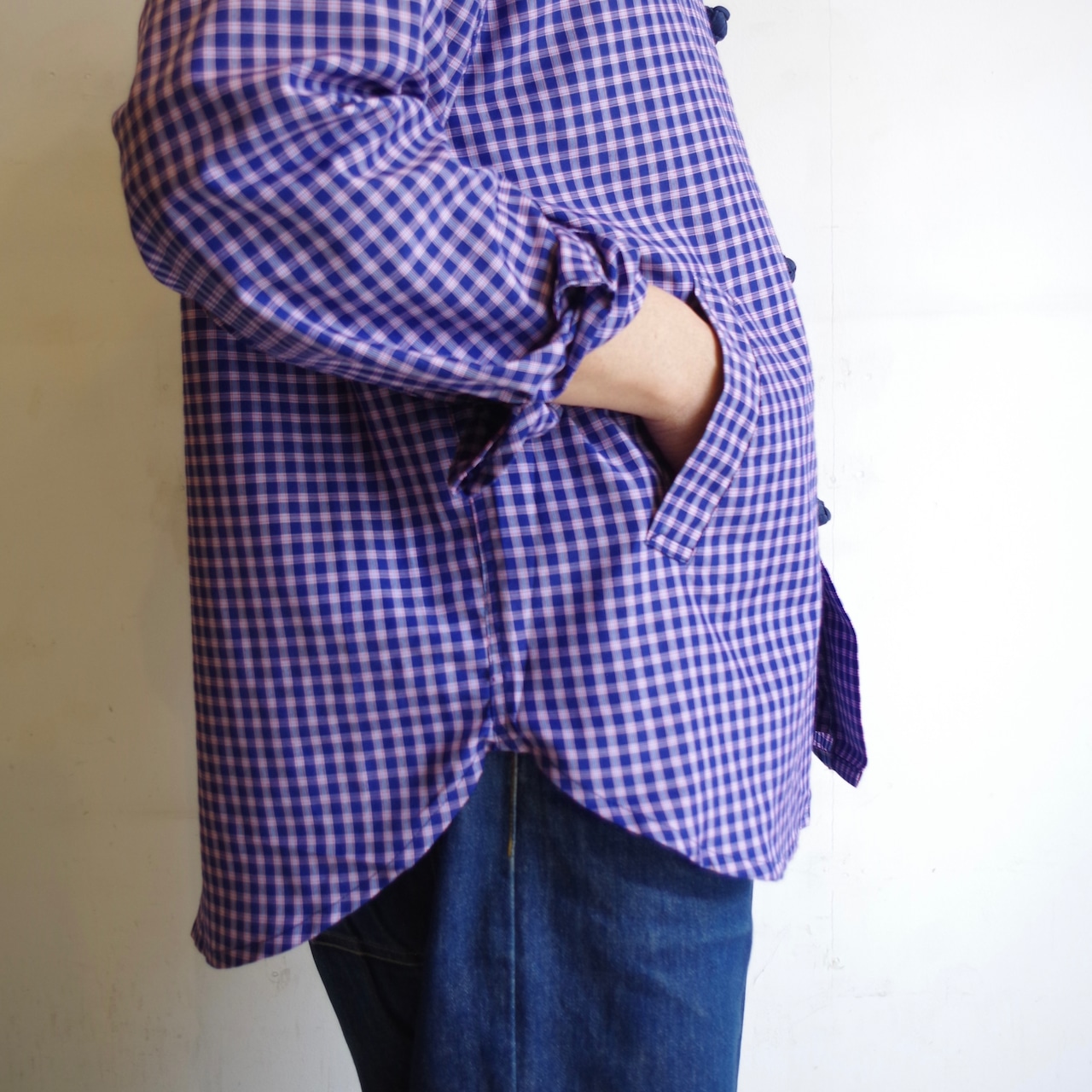 kelen   CHINA BUTTON CHECK SHIRTS "BRETON"