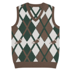 WIGGLE ARGYLE Knit Vest　[T0098]