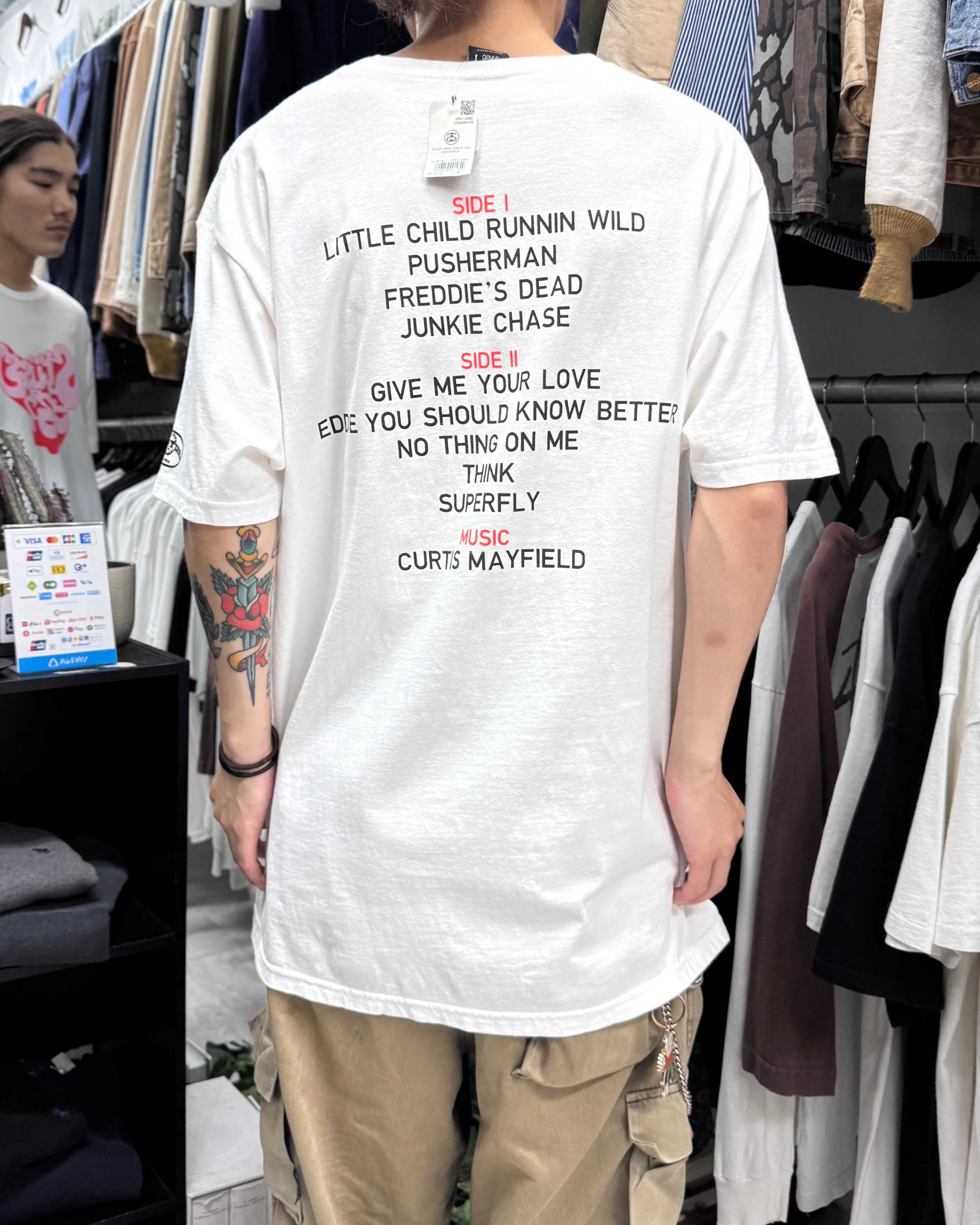 10's old stussy×Curtis Mayfield Design Tee “ Superfly” “ DEAD