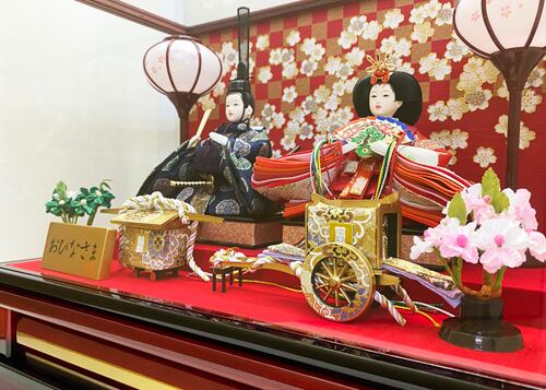 特別奉仕品 芥子親王 赤塗り 花梨ボカシケース入 雛人形 ひな人形 雛