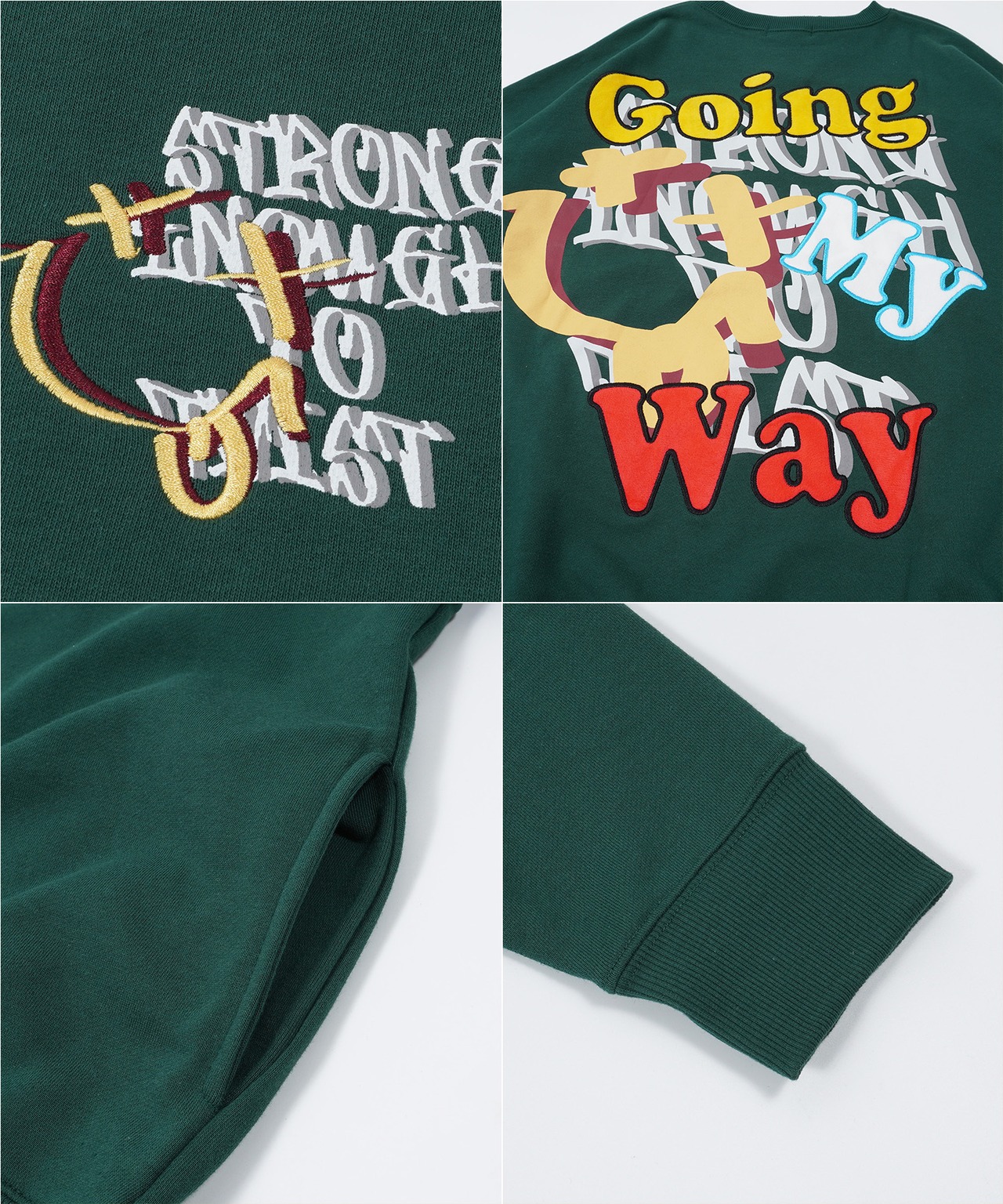 \SALE/◆アップリケ刺繍 ビッグトレーナー◆ng-73522