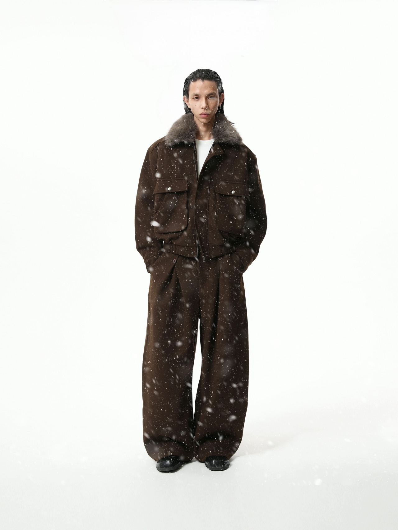 BOOGOOVOGUE Wool Bomber