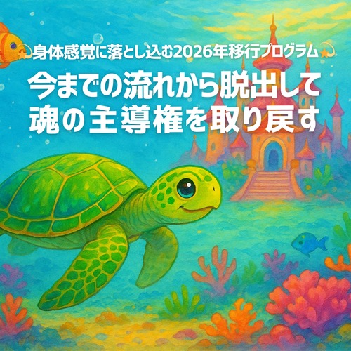 ＜身体感覚に落とし込む2026年移行プログラム＞今までの流れから脱出して魂の主導権を取り戻す