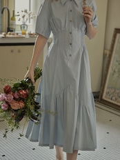 Lucienne Tiered Shirt Dress F0714