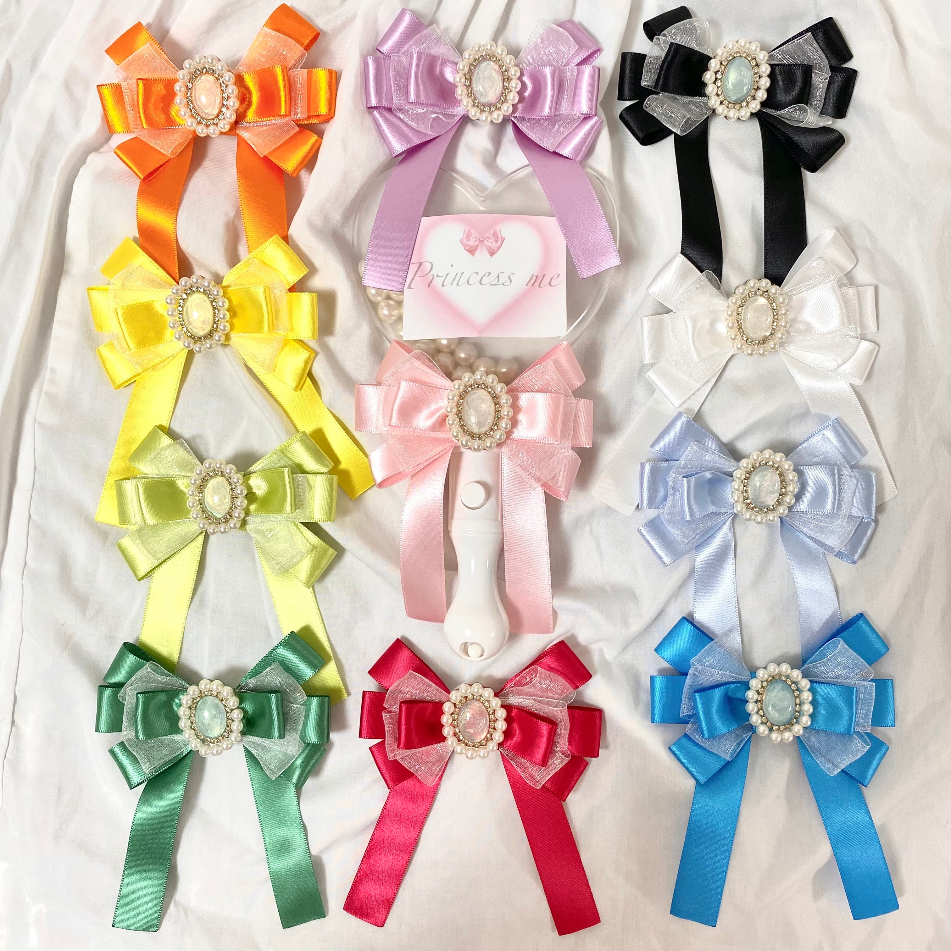 パールオーバルメンバーカラーキンブレリボン/ペンライトリボン(ライト