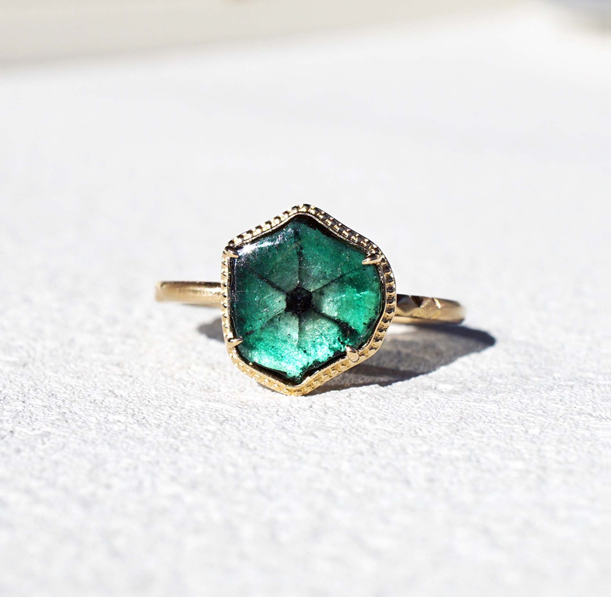 Only　Shelby　Trapiche　One　Ring（CR036-EM　）　n'　Emerald