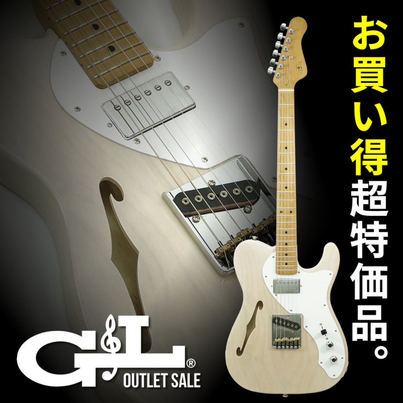 G&L USA Limited ASAT Classic Bluesboy Thinline (Blonde/Maple)  [アウトレットSALE特価]