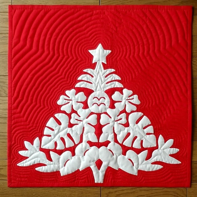 型紙 ハワイアンクリスマスツリー55x55cm Pono Hawaiian Quilt
