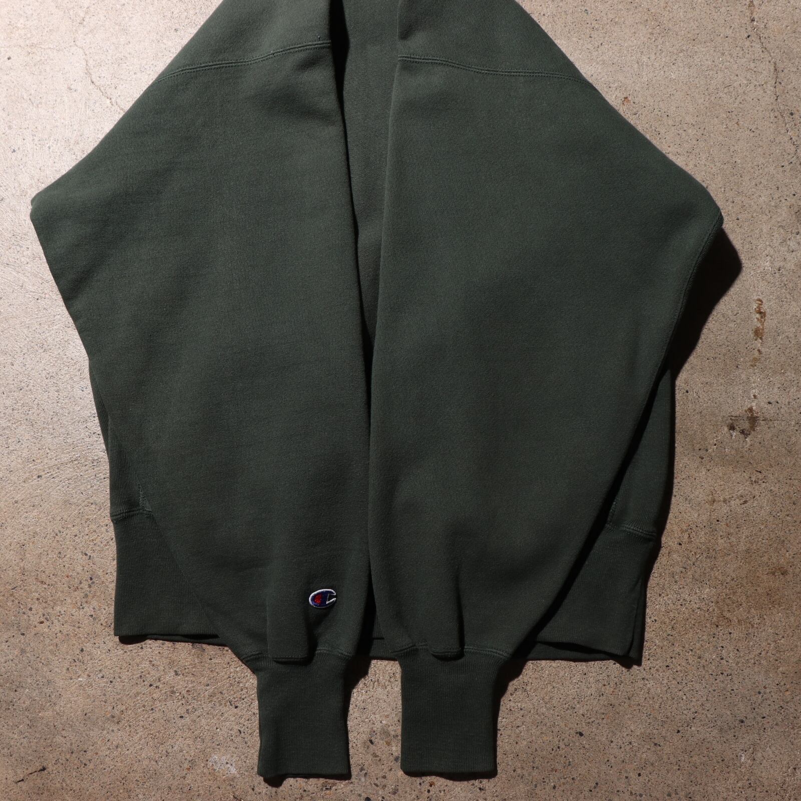 美品 L 二段 90s リバースウィーブ チャンピオン スウェット 緑 