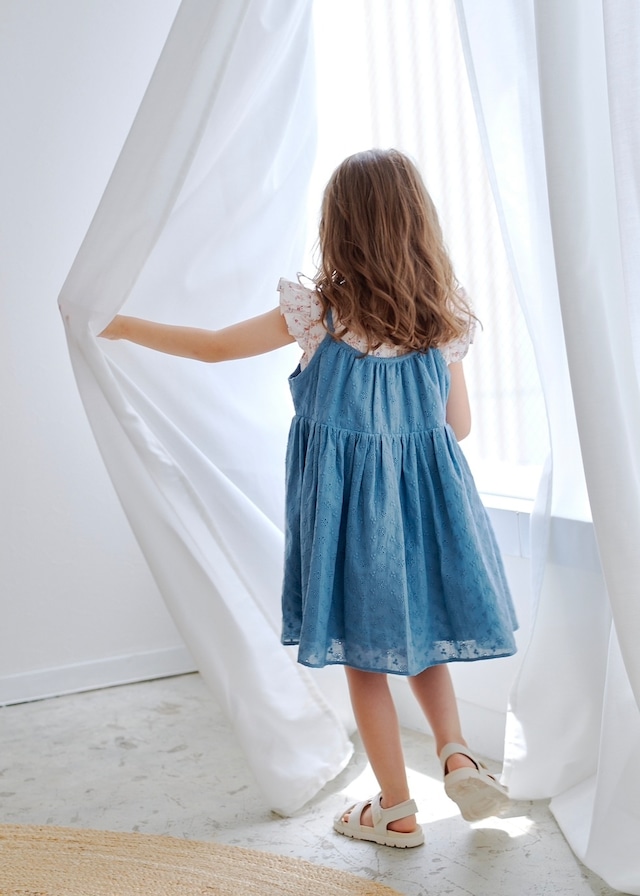 ポケット付きキャミワンピース〈Blue〉